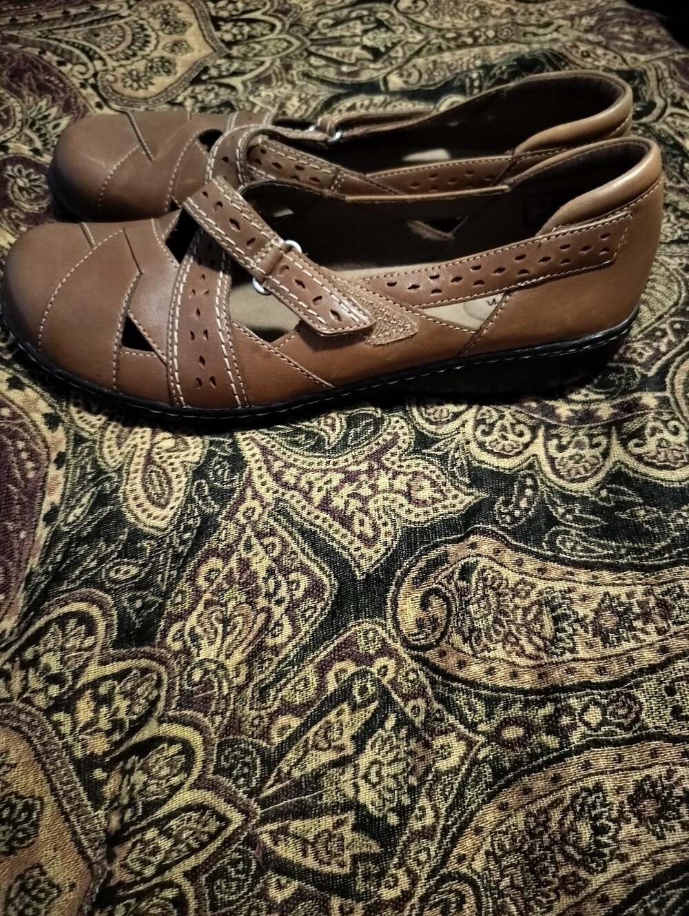 Clarks Women's 10 Ashland Spin Q Leather Mary Jane Flats - Picture 7 of 7
